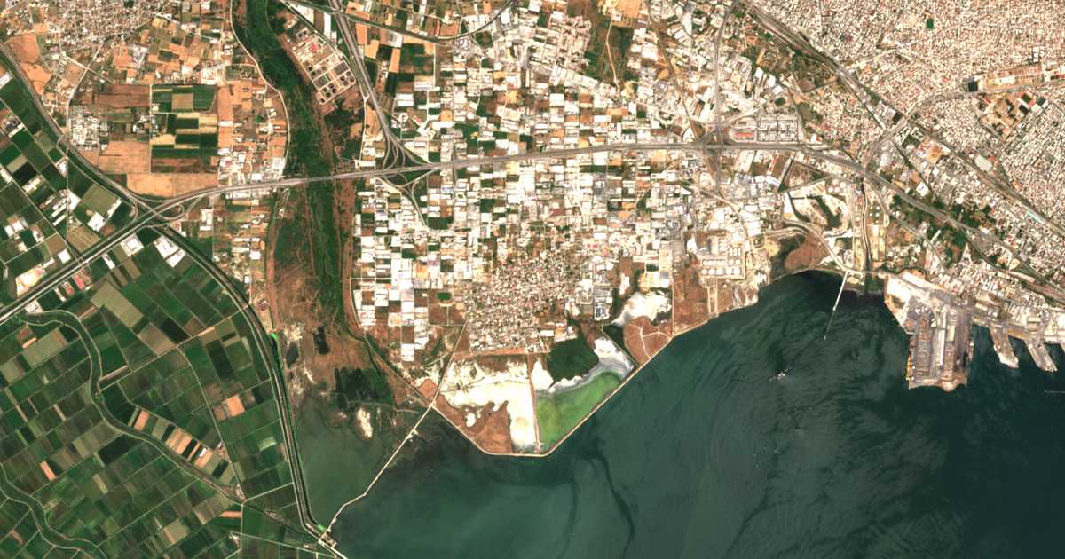Satellitenkarte von Kalochórion