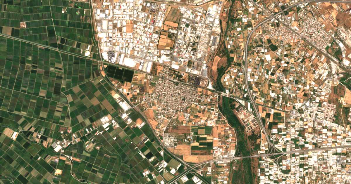 Satellitenkarte von Síndos