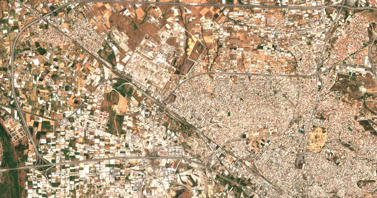 Satellitenkarte von Elefthério - Kordelió