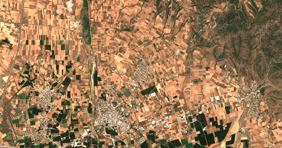 Satellitenkarte von Chrysavgí