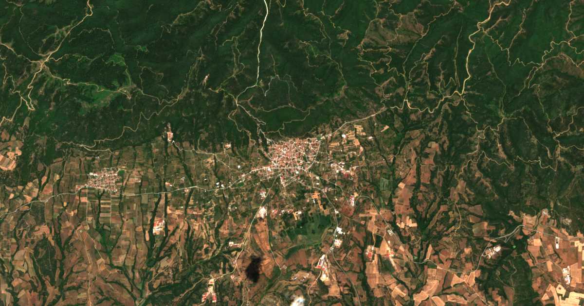 Satellitenkarte von Sochos
