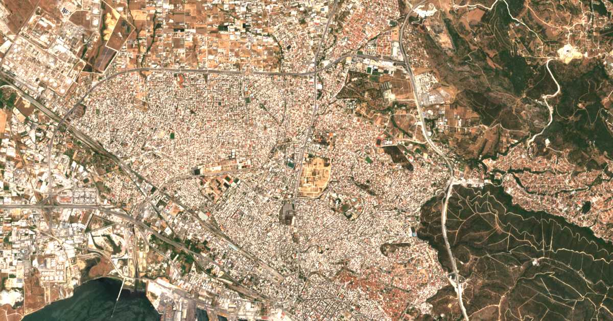 Satellitenkarte von Stavroupoli