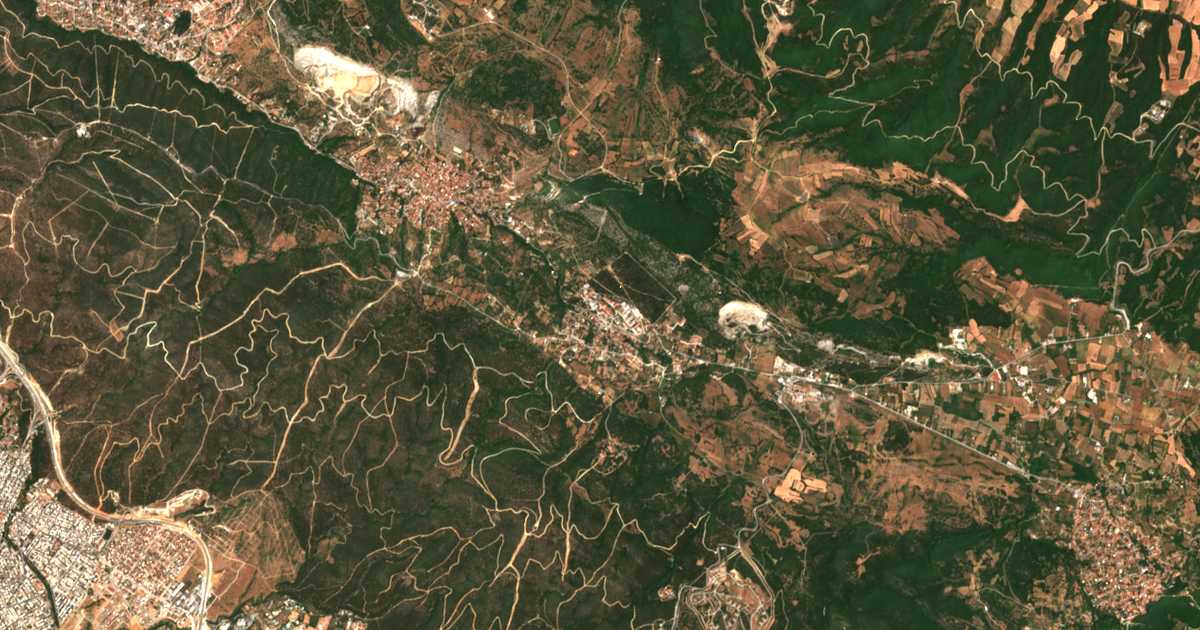 Satellitenkarte von Exochí