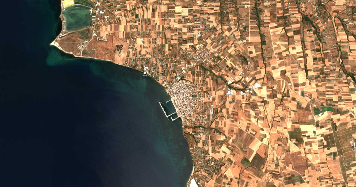 Satellitenkarte von Néa Michanióna