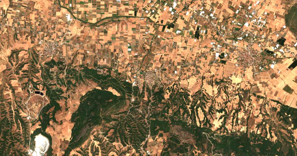 Satellitenkarte von Sourotí