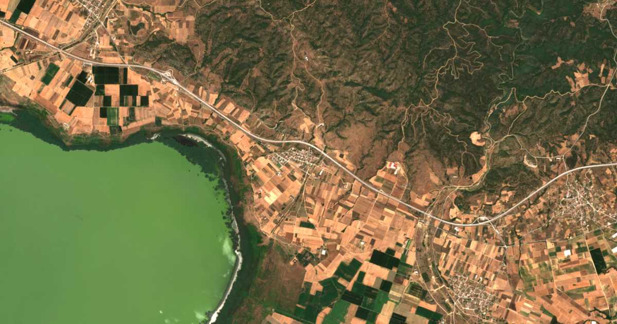 Satellitenkarte von Evangelismós