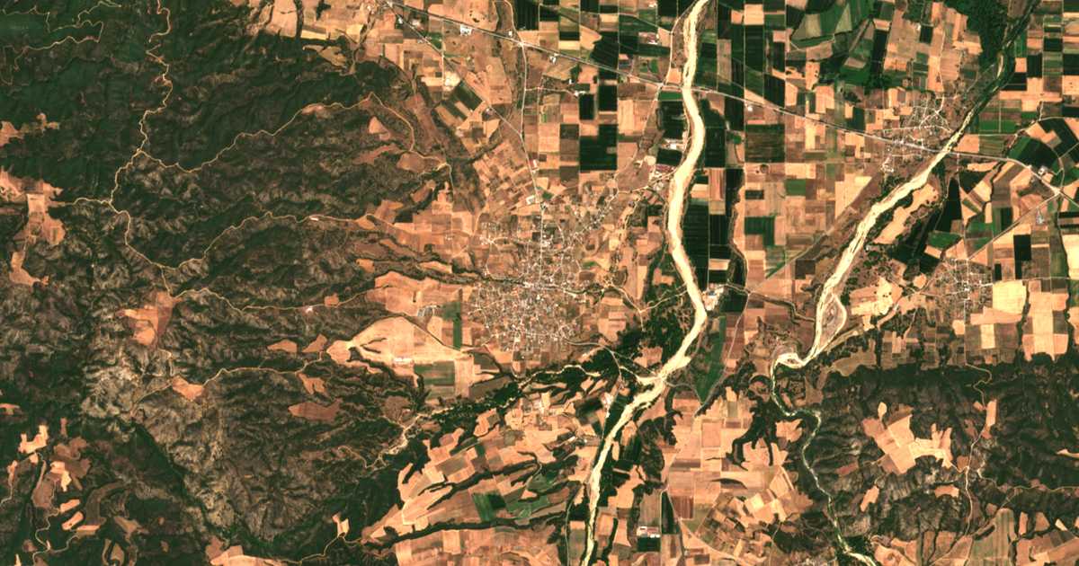 Satellitenkarte von Néa Apollonía
