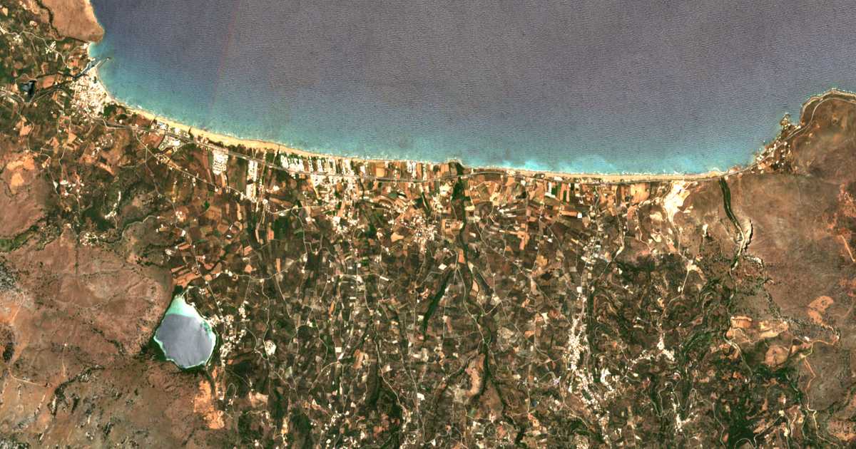Satellitenkarte von Dramia