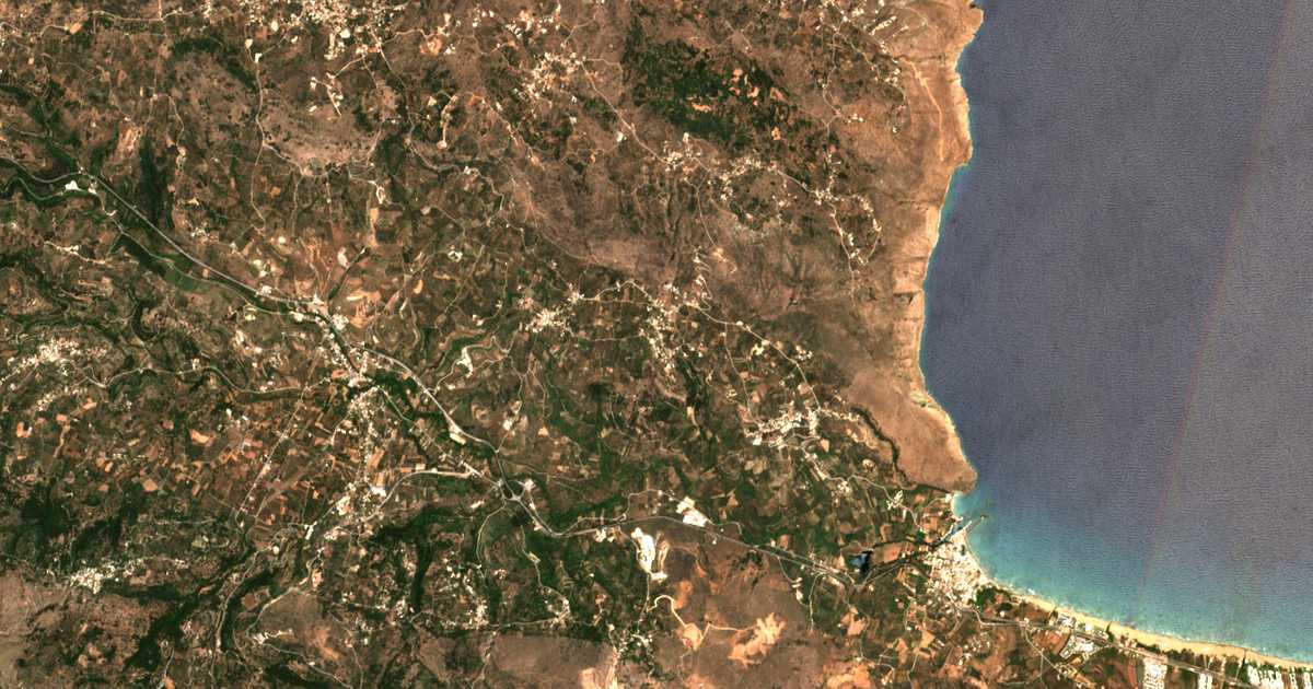 Satellitenkarte von Kalamitsi Amygdalou
