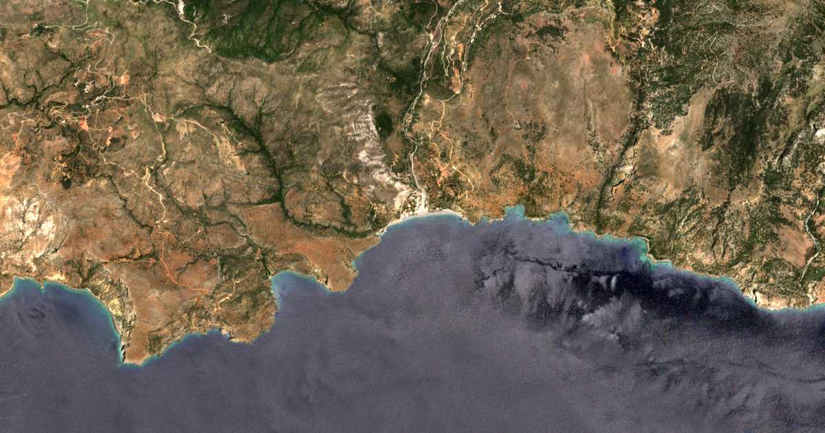 Satellitenkarte von Sougia