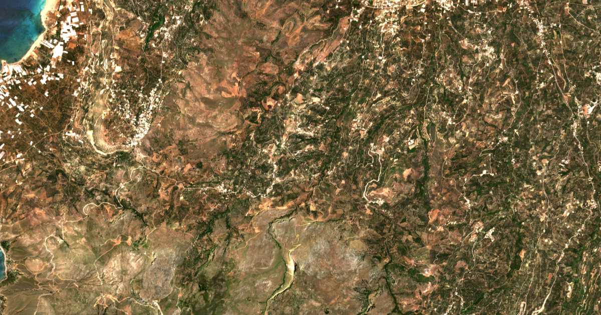 Satellitenkarte von Fterólakka