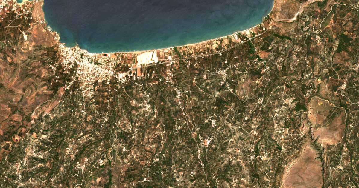 Satellitenkarte von Kaloudiana