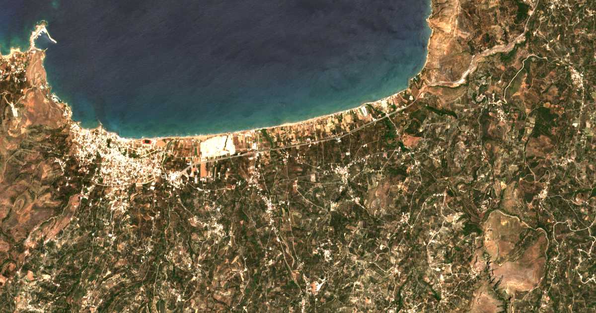 Satellitenkarte von Kókkinon Metóchion