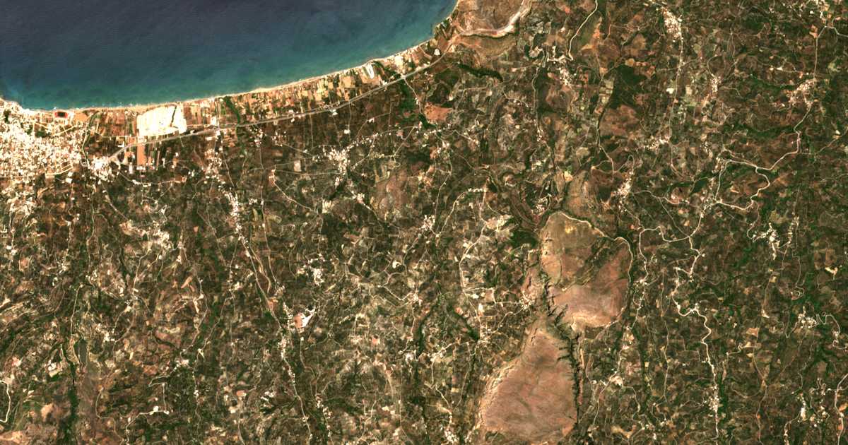 Satellitenkarte von Kotsianá