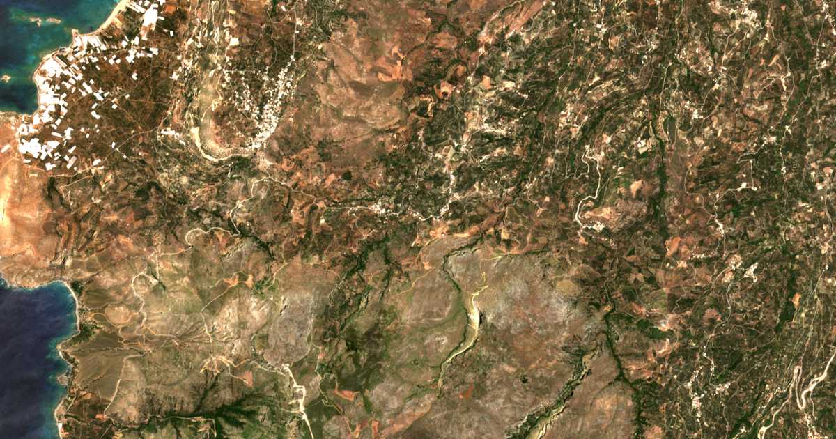 Satellitenkarte von Lousakiaí