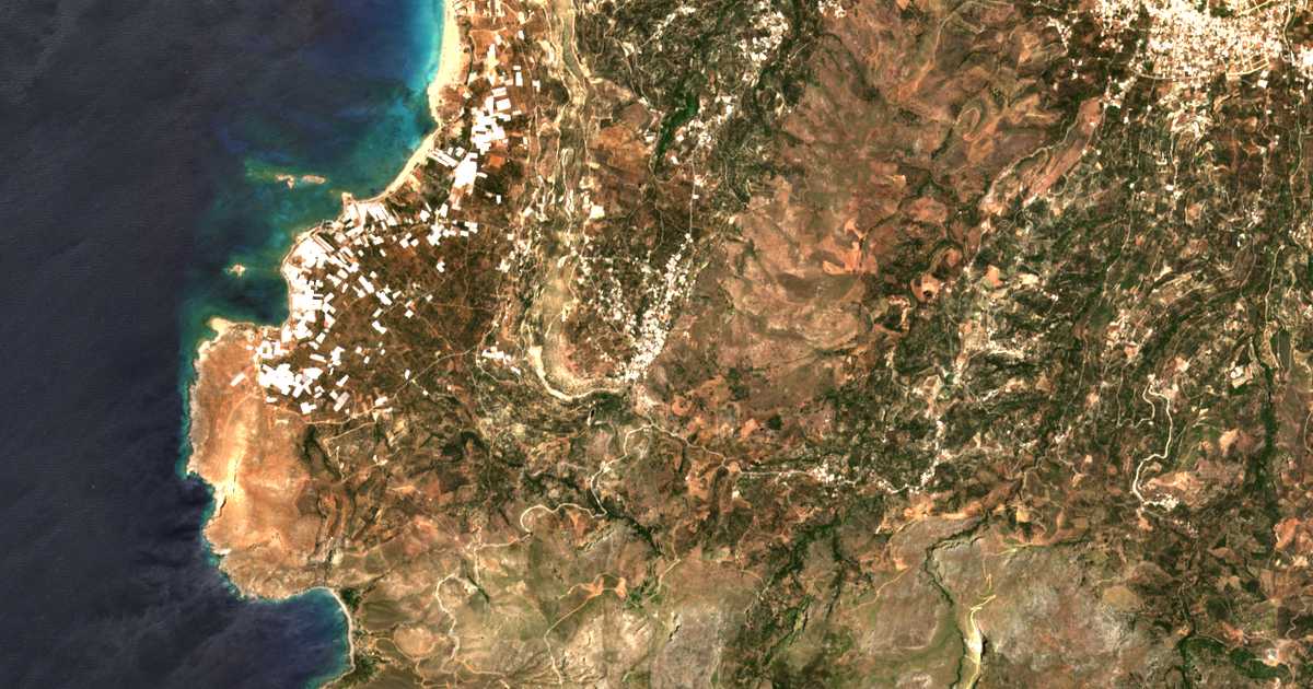 Satellitenkarte von Plátanos