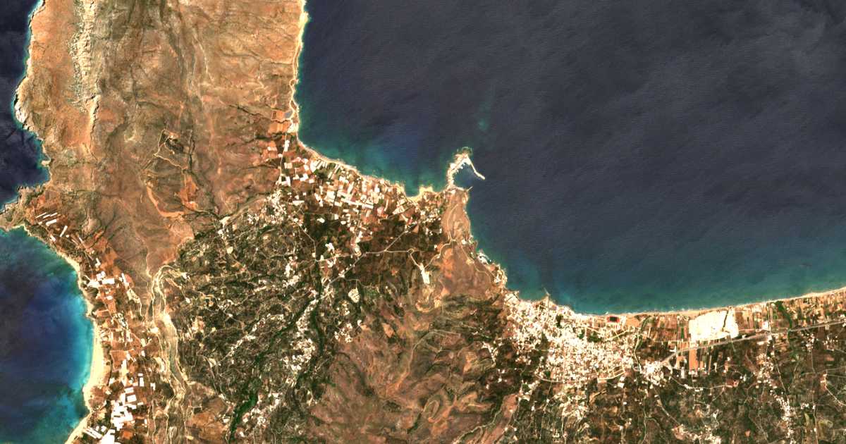 Satellitenkarte von Tráchilos