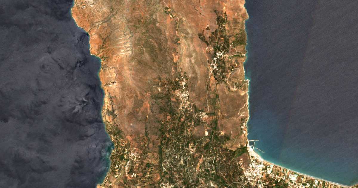 Satellitenkarte von Rodopós