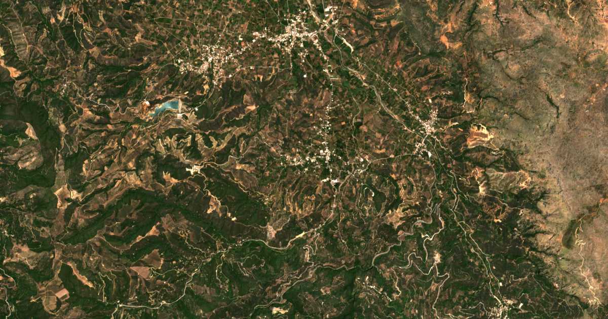 Satellitenkarte von Skinés
