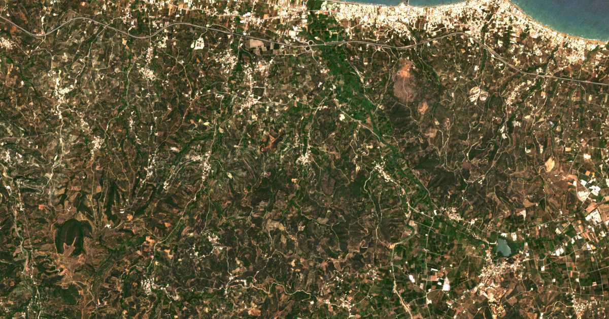 Satellitenkarte von Vrýsai