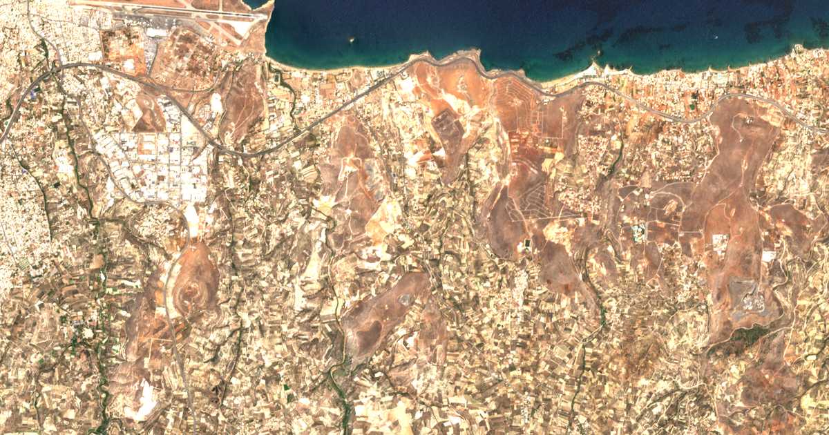 Satellitenkarte von Ágios Romanós