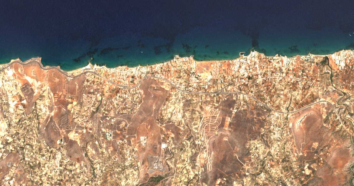Satellitenkarte von Goúrnai