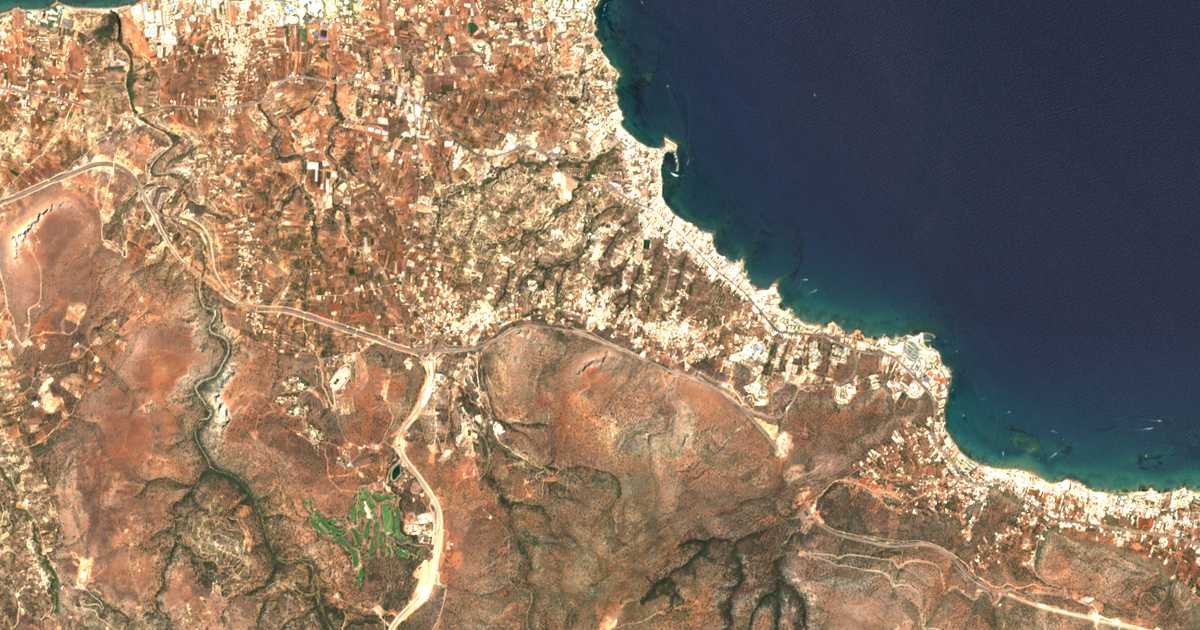 Satellitenkarte von Piskopianón
