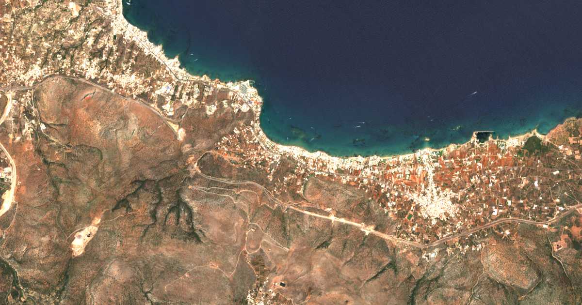 Satellitenkarte von Stalís