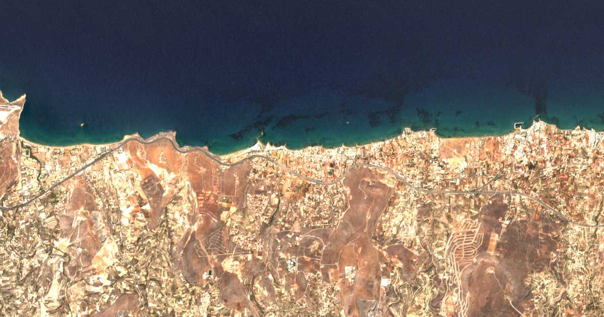 Satellitenkarte von Vatheianós Kámpos