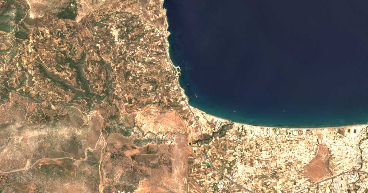 Satellitenkarte von Lefkadiá