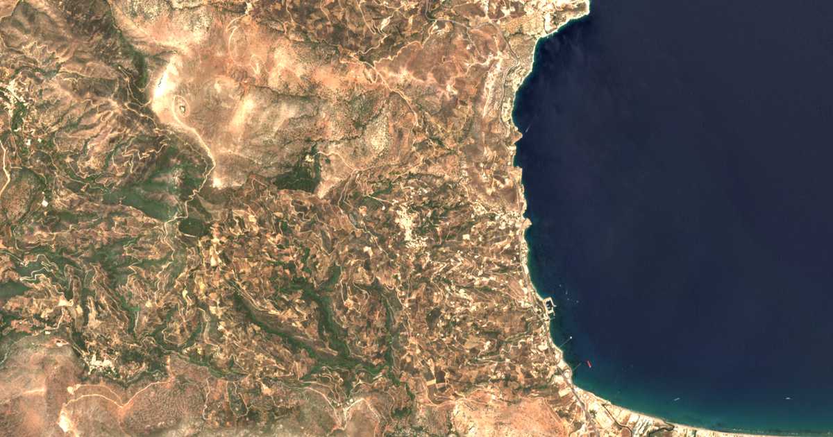 Satellitenkarte von Rodia