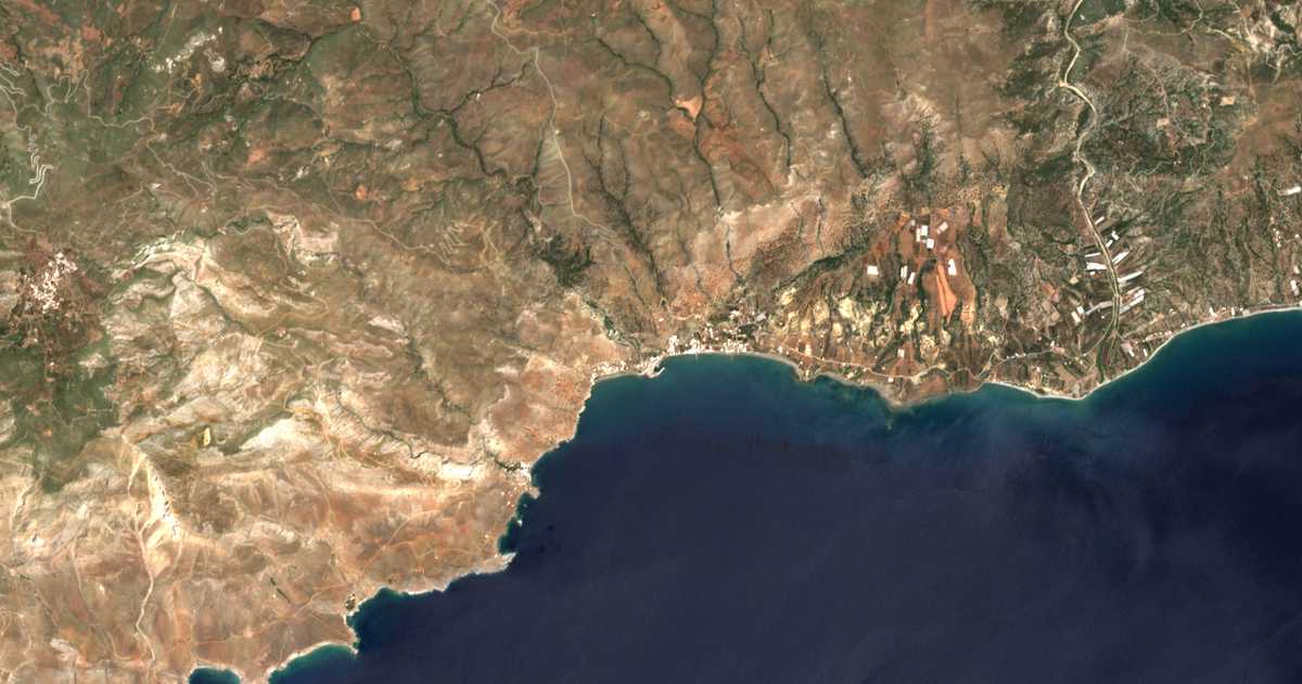 Satellitenkarte von Tsoútsouros