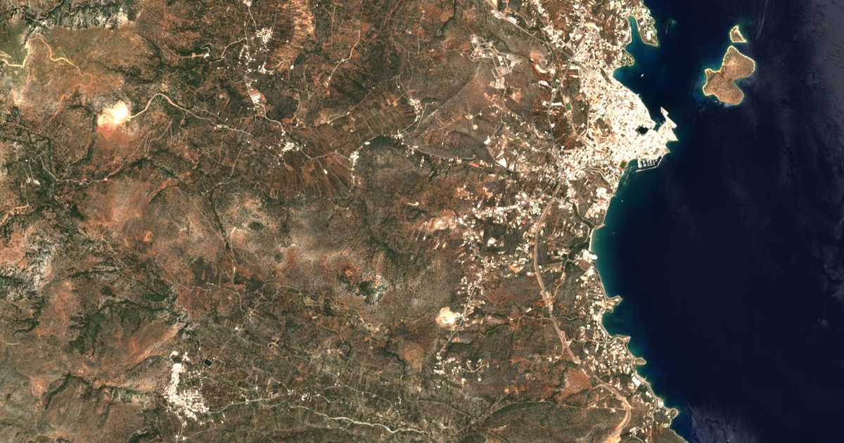 Satellitenkarte von Kályvos