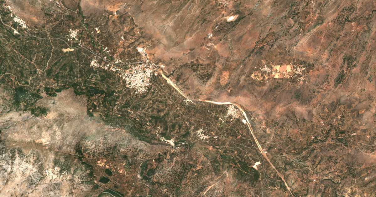 Satellitenkarte von Nikithianós
