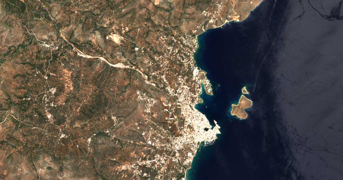 Satellitenkarte von Xirókampos