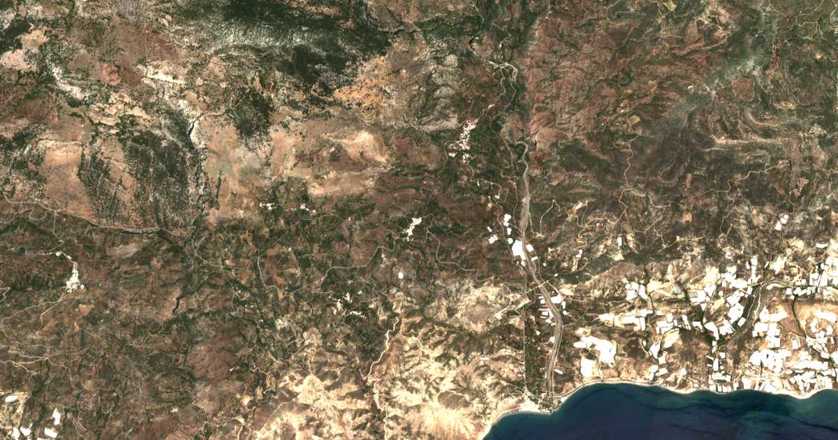 Satellitenkarte von Mourniaí