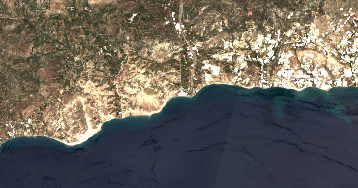 Satellitenkarte von Myrtos