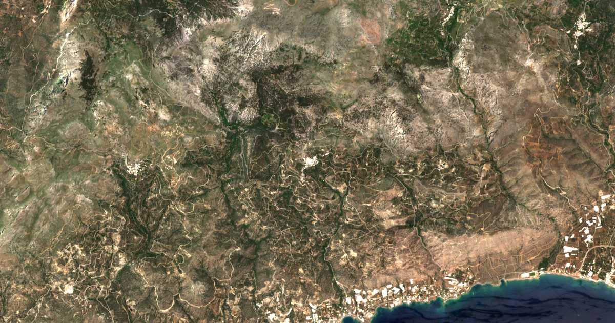 Satellitenkarte von Schinokápsala
