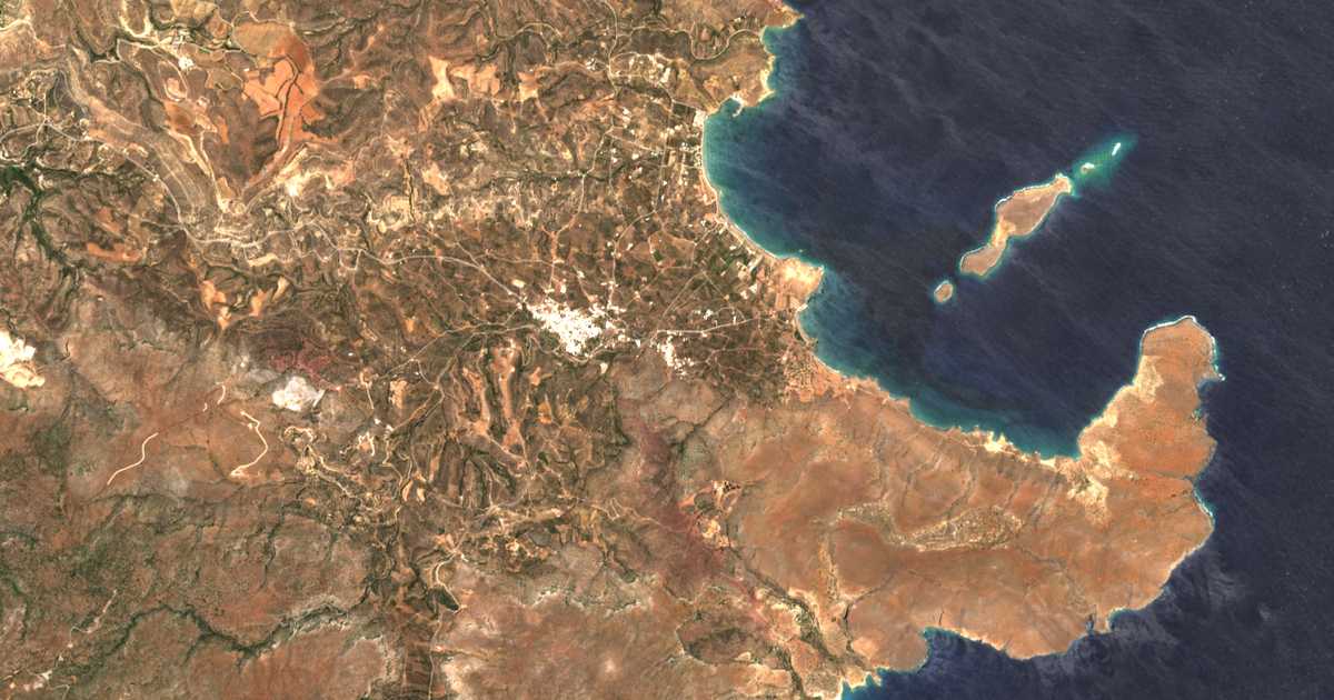 Satellitenkarte von Agkáthia