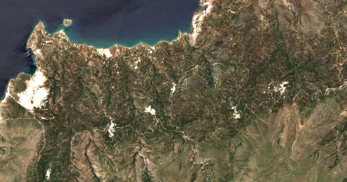 Satellitenkarte von Myrsíni
