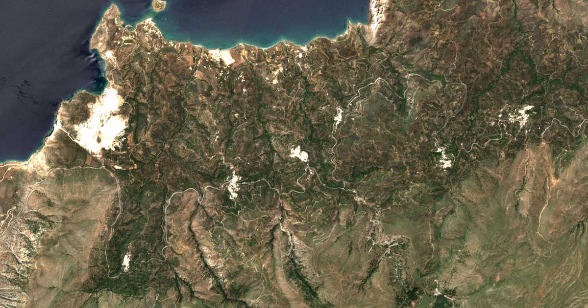 Satellitenkarte von Tourlotí