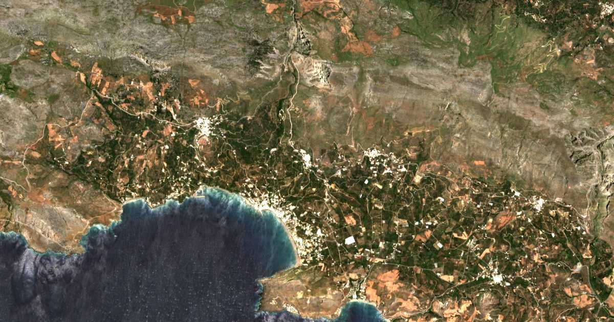 Satellitenkarte von Myrthios