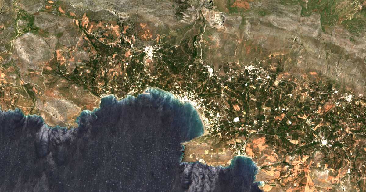 Satellitenkarte von Plakias