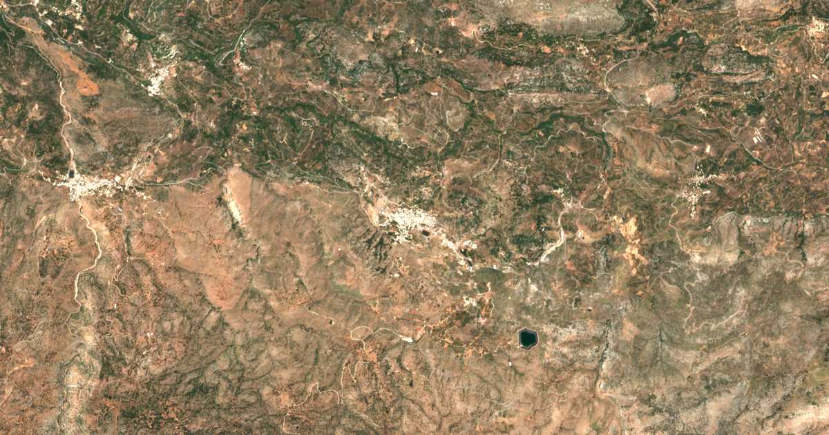 Satellitenkarte von Anógeia