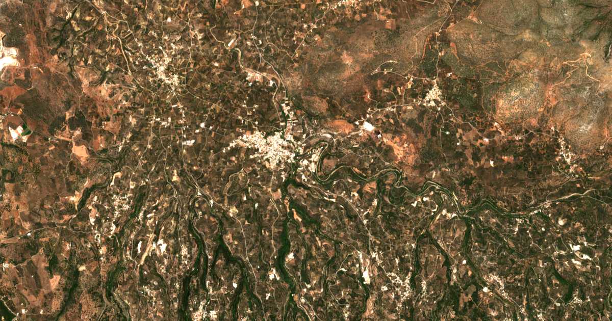 Satellitenkarte von Dáfni