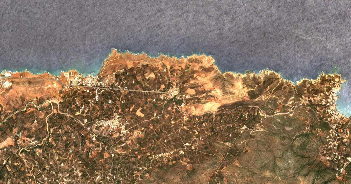 Satellitenkarte von Skepastí