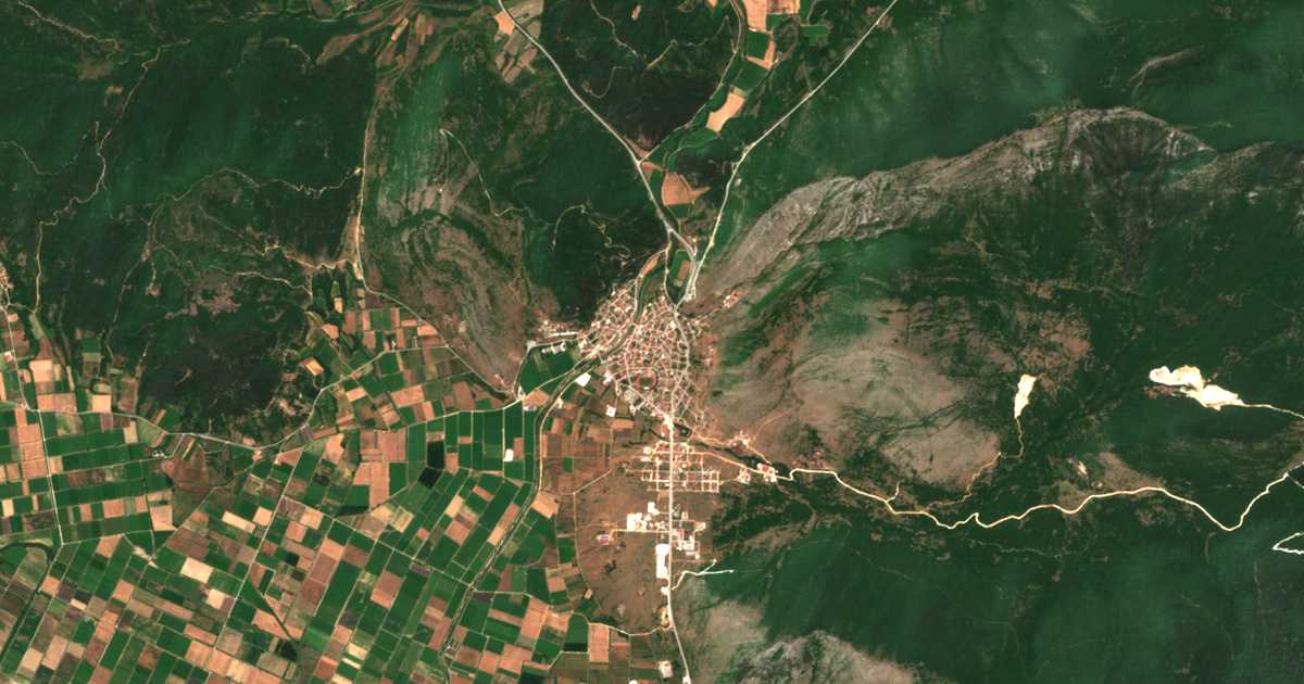 Satellitenkarte von Káto Nevrokópion