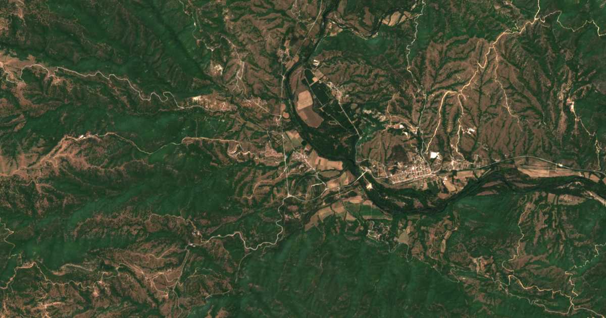 Satellitenkarte von Mesochórion