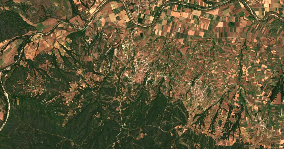 Satellitenkarte von Metaxádes
