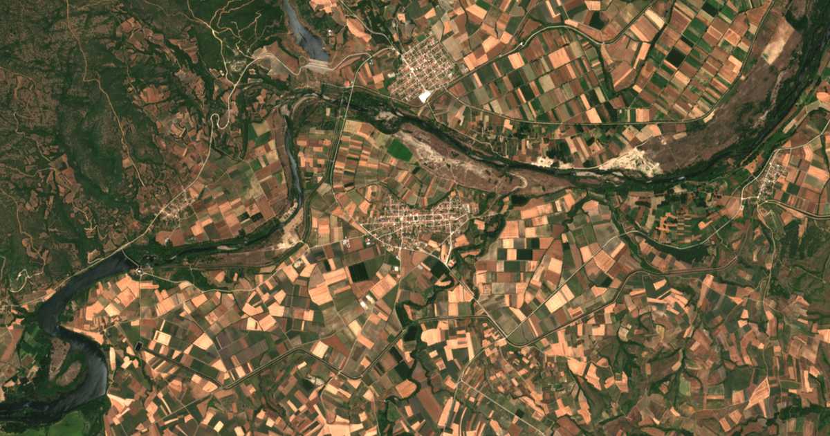 Satellitenkarte von Kyprínos